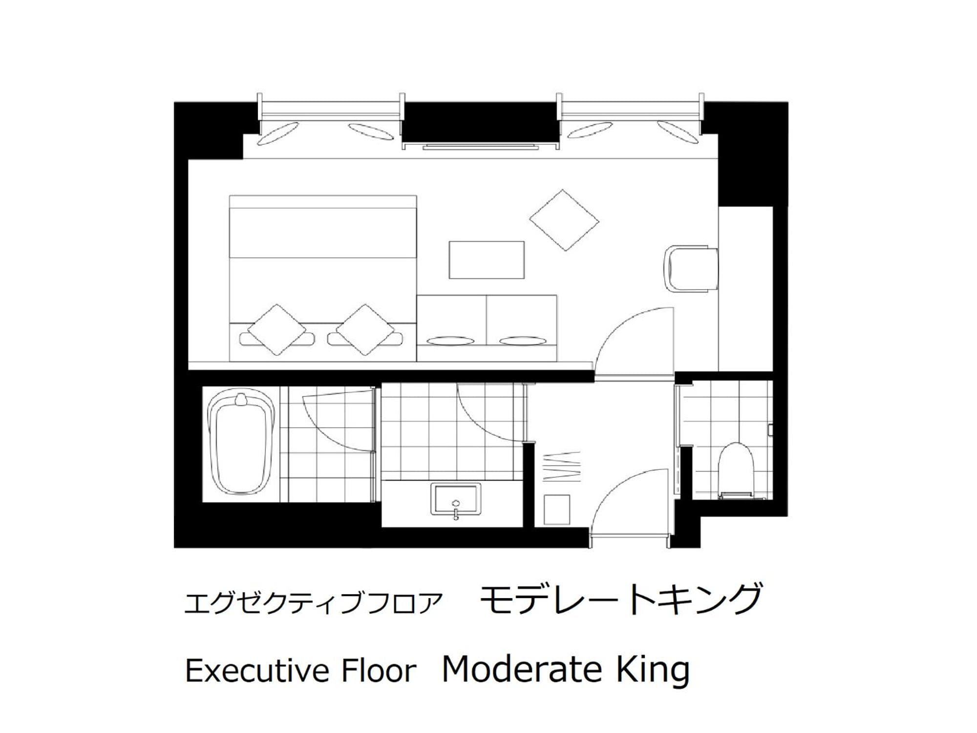 Executive Floor Moderate King Room 38F with Lounge Access